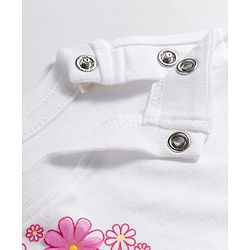 Babyhug Disney Single Jersey Knit Half Sleeves T-Shirt with Minnie Mouse Graphics - White
