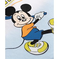 Babyhug Disney Cotton Knit T-Shirt Half Sleeve with Mickey Mouse Graphics Multi Color 6-9 Months