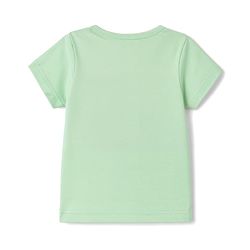 Babyhug 100% Cotton Knit Half Sleeves Striped Vehicles & Bear Printed Jhablas Pack Of 3 - Light Blue Yellow & Light Green