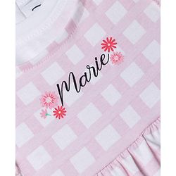 Babyhug Disney Single Jersey Knit Frock with Inner Tee and Headband with Half Sleeves and Marie Graphic - Pink