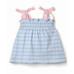 Babyhug Disney 100% Cotton Knit Sleeveless T-Shirt With Tie Up Strap & Shorts Set With Minnie Mouse Family Graphics Pack Of 2 - Light Blue & Pink
