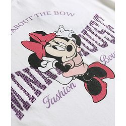 Babyhug Disney 100% Cotton Knit Half Sleeves T-Shirt & Shorts Set With Minnie Mouse Graphics - Multicolor