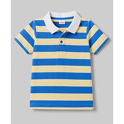 Babyhug Cotton Knit Polo Tee with Graphics Multi Color 12-18 Months