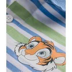 Babyhug Cotton Knit Polo T-Shirt with Graphics Multi Color 6-9 Months