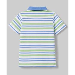 Babyhug Cotton Knit Polo T-Shirt with Graphics Multi Color 6-9 Months