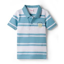 Babyhug Cotton Knit Polo T-Shirt Half Sleeves with Graphics Multi Color 6-9 Months