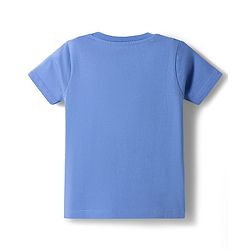 Babyhug Cotton Knit Half Sleeves T-Shirt & Shorts Night Suit with Whale Print - Blue