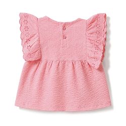 Babyhug Single Jersey Knit Sleeveless Top & Culottes  Set With Floral Detailing - Pink
