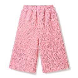 Babyhug Single Jersey Knit Sleeveless Top & Culottes  Set With Floral Detailing - Pink