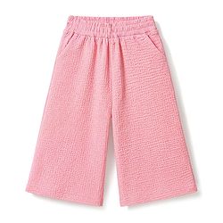 Babyhug Single Jersey Knit Sleeveless Top & Culottes  Set With Floral Detailing - Pink