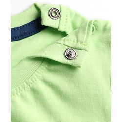 Babyhug Cotton Knit Half Sleeves T-Shirt & Shorts Night-Suit With Dino Print - Green