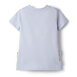 Babyhug Disney 100% Cotton Knit Half Sleeves T-Shirt With Minnie Mouse & Friends Graphic & Bow Applique - Light Blue