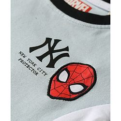 Babyhug Marvel Cotton Knit T-Shirt with Spiderman Graphic Half Sleeves Round Neck Multi Color 3-6 Months