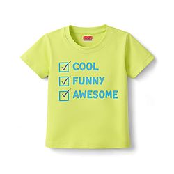 Babyhug 100% Cotton Knit Half Sleeves T-Shirt with Text Print Pack of 3 - Multicolor