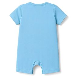 Babyhug 100% Cotton Interlock Knit Half Sleeves Romper Animal Face Print Pack of 2 - Blue