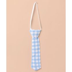Babyhug 100% Cotton Interlock Woven Full Sleeves Partywear Romper with Attached Waist Coat & Tie - Sky Blue