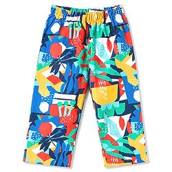 Babyhug Cotton Woven Half Sleeves Printed Shirt & Pyjama Co-ord Night Suit - Blue