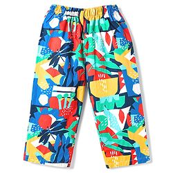 Babyhug Cotton Woven Half Sleeves Printed Shirt & Pyjama Co-ord Night Suit - Blue