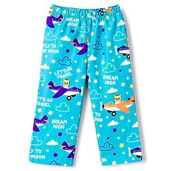 Babyhug Cotton Woven Half Sleeves Shirt & Pyjama Co-ord Night Suit with Animal Print - Blue