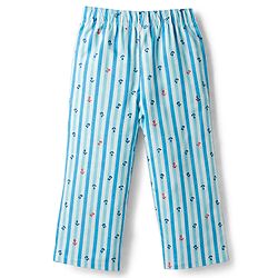 Babyhug Cotton Woven Front Open Half Sleeves Nautical Theme Printed Shirt & Pyjama Night Suit - Blue
