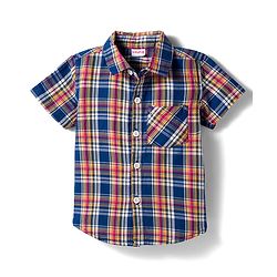 Babyhug Cotton Woven Half Sleeves Checked Shirt & Shorts Set - Multicolour