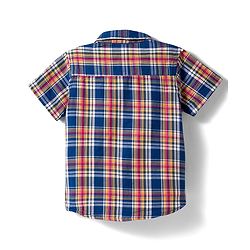 Babyhug Cotton Woven Half Sleeves Checked Shirt & Shorts Set - Multicolour