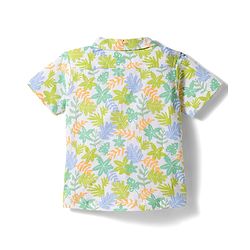 Babyhug Single Jersey Knit Half Sleeves Floral Printed Shirt & Shorts Set - Multicolour