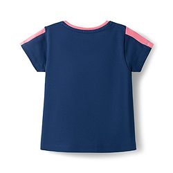 Babyhug Disney Single Jersey Knit Half Sleeves T-Shirt & Shorts Night Suit With Minnie Mouse Applique - Navy Blue