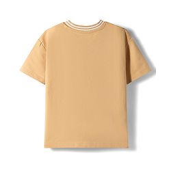 Babyhug Disney Terry Knit Half Sleeves T-Shirt With Simba Graphics - Beige