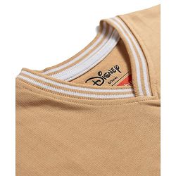 Babyhug Disney Terry Knit Half Sleeves T-Shirt With Simba Graphics - Beige