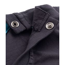 Babyhug Single Jersey Knit Half Sleeves Front & Back Scooter Printed T-Shirt & Denim Shorts Set - Black & Blue