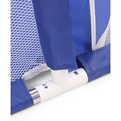 Babyhug Playpen & Play Yard- Blue| 150 x 180 cm Large Play Area| Zipper Door & Toy Pouch| Foldable Indoor & Outdoor Playpen| Safe & Sturdy| for 0-5 Years Boys & Girls| Easy to Assemble