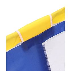 Babyhug Playpen & Play Yard- Blue| 150 x 180 cm Large Play Area| Zipper Door & Toy Pouch| Foldable Indoor & Outdoor Playpen| Safe & Sturdy| for 0-5 Years Boys & Girls| Easy to Assemble