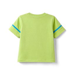 Babyhug Single Jersey Knit- Denim Half Sleeves T-Shirt & Shorts With Dino Print - Limegreen