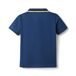 Babyhug Disney Single Jersey Knit Half Sleeves Polo T-Shirt with Mickey Mouse Graphics -  Navy