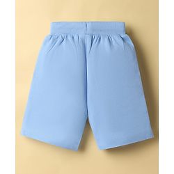 Babyhug Disney 100% Cotton Knit Half Sleeves T-Shirt & Shorts Set With Mickey Mouse Graphics - Light Blue