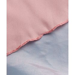 Babyhug Woven Sleeves Solid Color Party Dress with Bow Applique - Peach