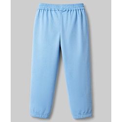 Babyhug Knit Full Sleeves Solid Party Shirt & Trouser with Attached Waistcoat Bow & Cap - Light Blue