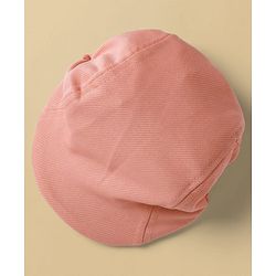 Babyhug Knit Full Sleeves Solid Party Shirt & Trouser with Attached Waistcoat Bow & Cap - Peach
