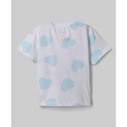 Babyhug Disney 100% Cotton Knit Half Sleeves T-Shirt & Shorts Set With Minnie Mouse Graphics - Light Blue