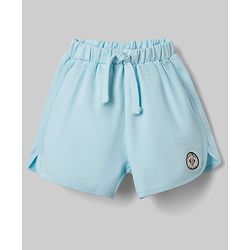 Babyhug Disney 100% Cotton Knit Half Sleeves T-Shirt & Shorts Set With Minnie Mouse Graphics - Light Blue