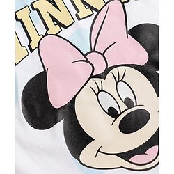 Babyhug Disney 100% Cotton Knit Half Sleeves T-Shirt & Shorts Set With Minnie Mouse Graphics - Light Blue
