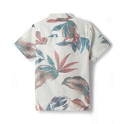 Babyhug Cotton Woven Half Sleeves Tropical Theme Printed Party Shirt & Shorts Set With Suspender & Bow - Multicolor