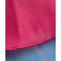 Babyhug Woven Sleeveless Mesh Party Dress with Floral Applique & Frill Detailing - Pink