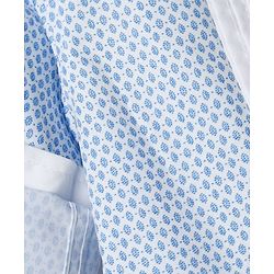 Babyhug Cotton Woven Full Sleeves Printed Pintuck Party Shirt With Bow - White