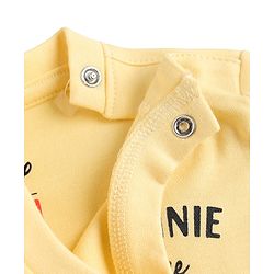 Babyhug Disney 100% Cotton Knit Half Sleeves T-Shirt & Shorts Set With Winnie The Pooh Graphics - Yellow