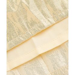 Babyhug Mesh Woven Sleeveless Shimmer Party Dress with Sequinned Bow Applique - Golden