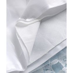 Babyhug Lace Woven Cap Sleeves Party Dress With Satin Bow Applique & Cotton Lining - White