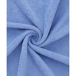 BABYHUG Cotton Knit Microfiber Hooded Towel With Embroidery L 74 x B 74 cm - Light Blue