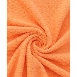 Babyhug Cotton Knit Microfiber Hooded Towel Giraffe Embroidery L 74 x B 74 cm - Orange